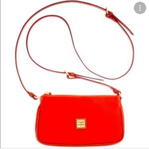 Dooney and Bourke Red Orange Leather Lexi Crossbody Bag